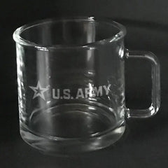 US Army Star engraved on warm beverage mug - Crystal House