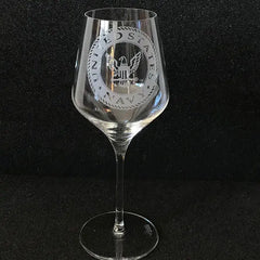 Military Insignia - Red Wine Glasses (PAIR) - Crystal House