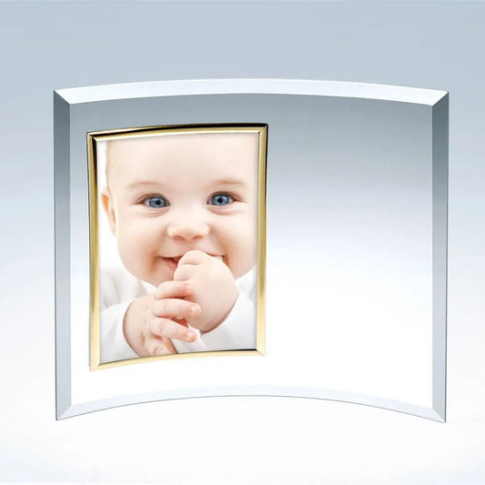 CURVED VERTICAL GOLD PHOTO FRAME Crystal House - Prism