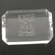customized army boots-paperweight Crystal House