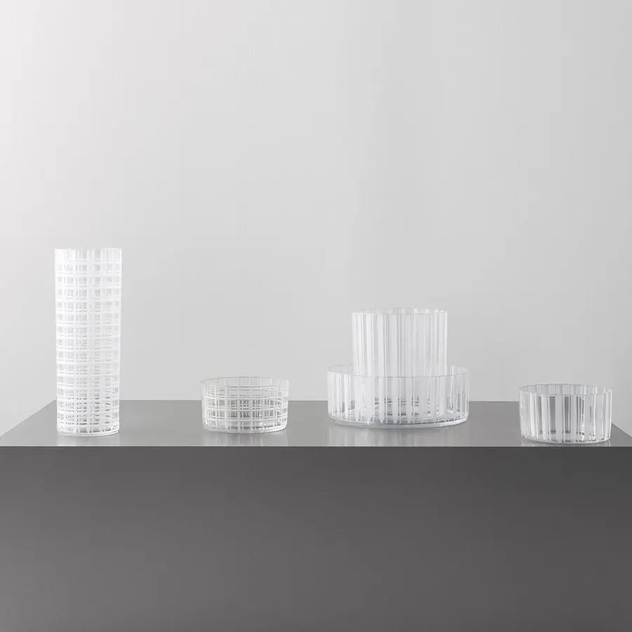 Cut In Number Checkered Bowl Small Orrefors