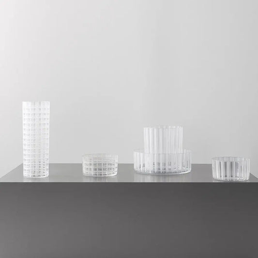 Cut In Number Checkered Bowl Small Orrefors