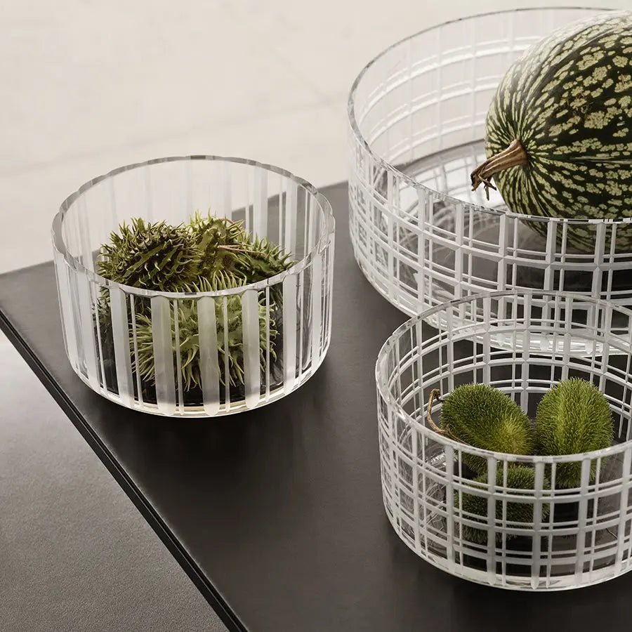 Cut In Number Checkered Bowl Small Orrefors