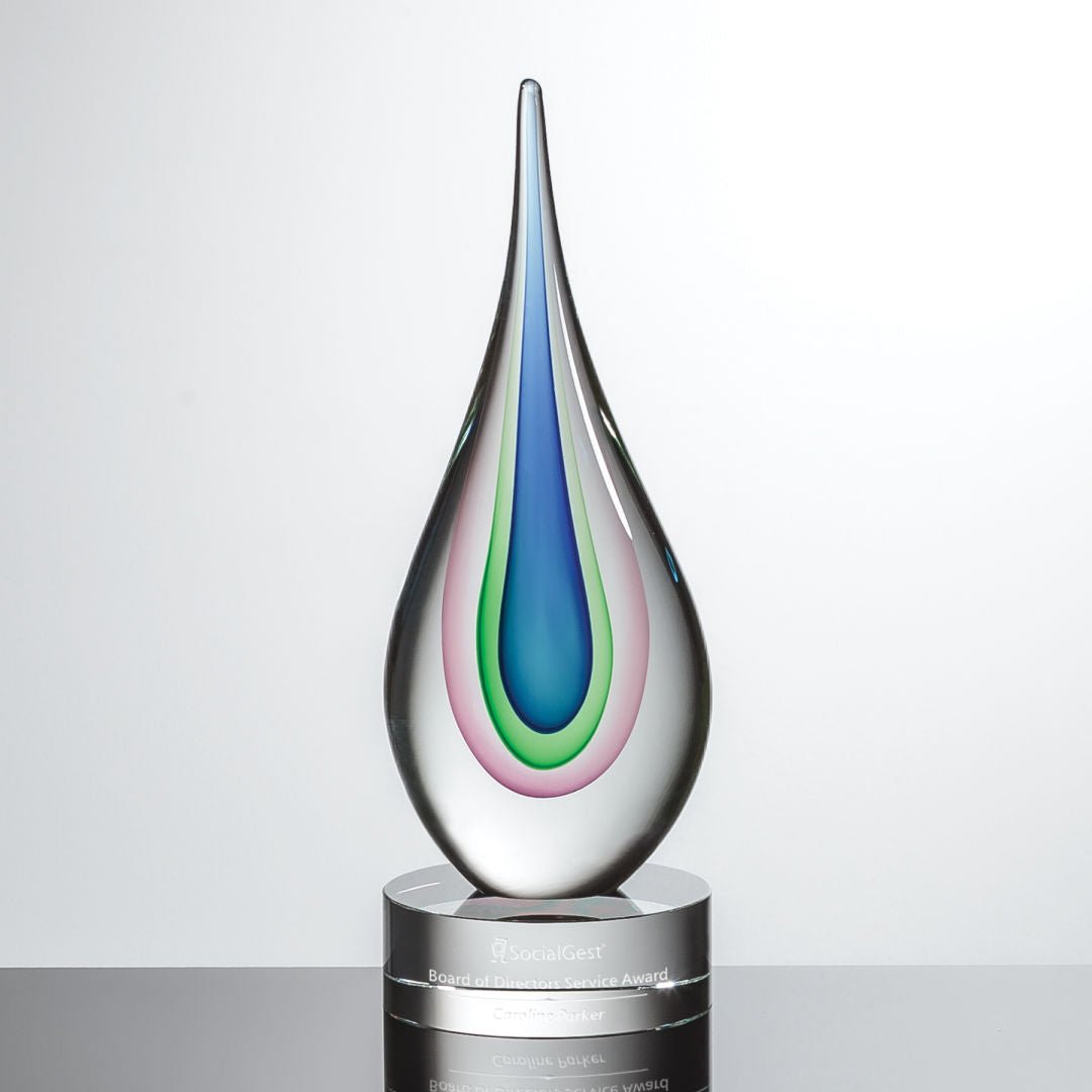 Cypress Crystal Award – Luxury Corporate Trophy crystal edge - Crystal House