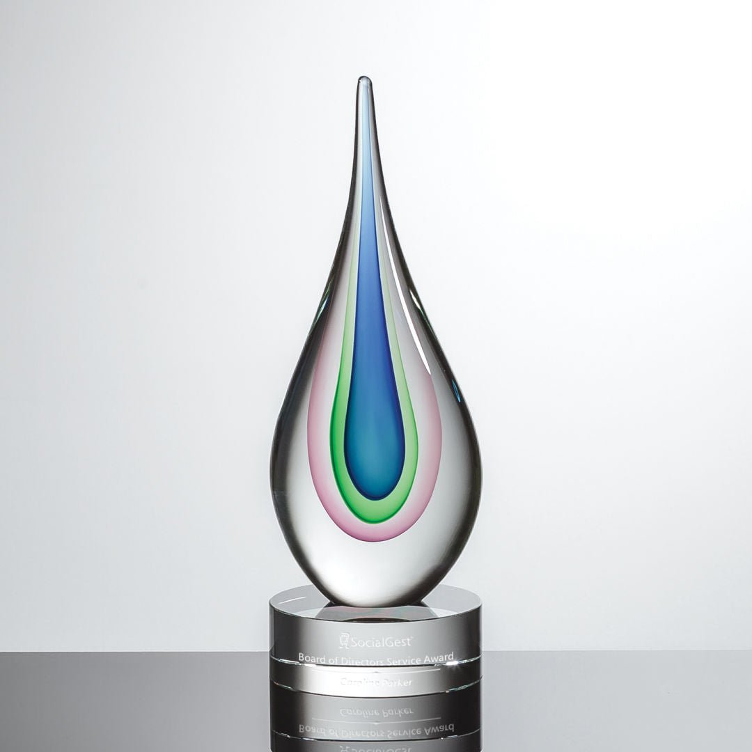 Cypress Crystal Award – Luxury Corporate Trophy crystal edge - Crystal House