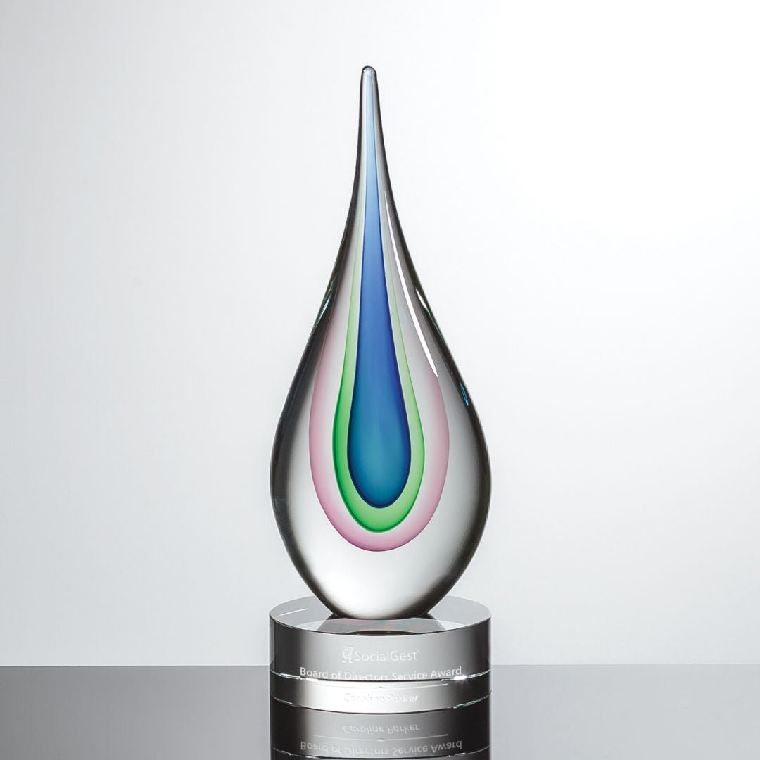 Cypress Crystal Award – Luxury Corporate Trophy crystal edge - Crystal House