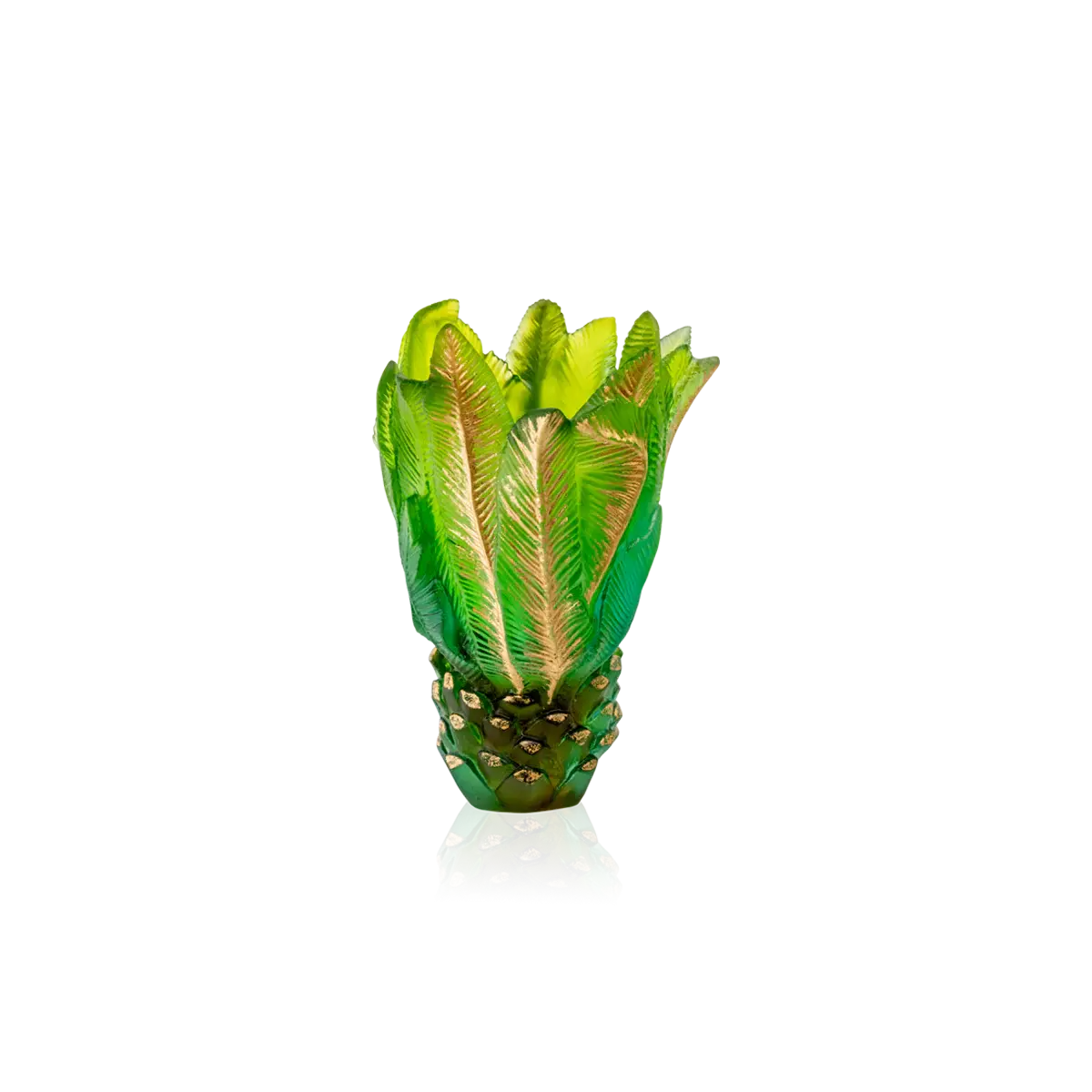 Palm Beach Medium Golden Vase - Crystal House