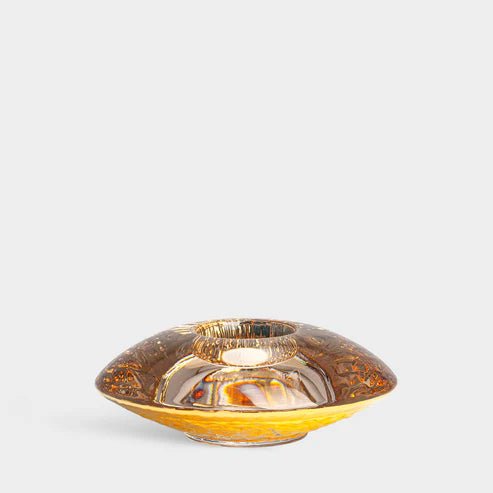 Discus Gold Votive Orrefors - Crystal House