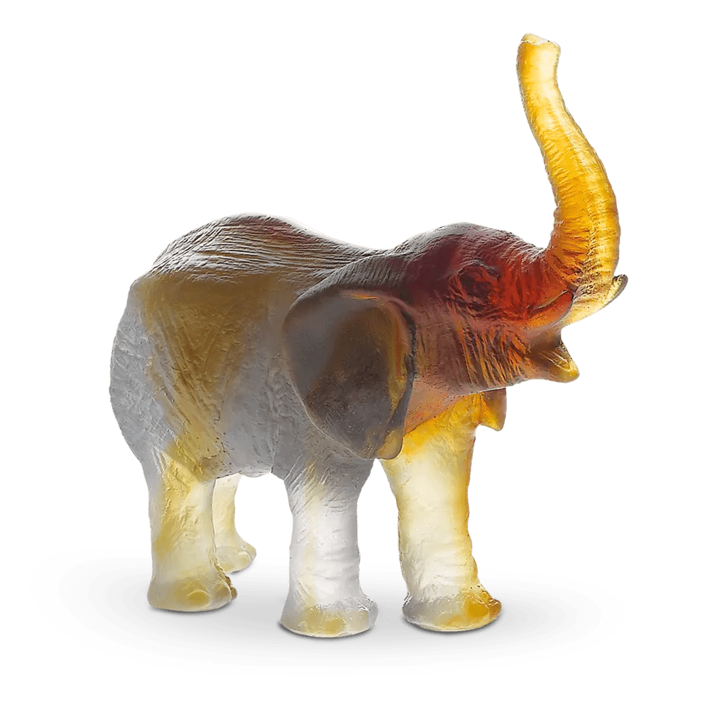 Elephant in Amber & Green by Jean François Leroy Daum