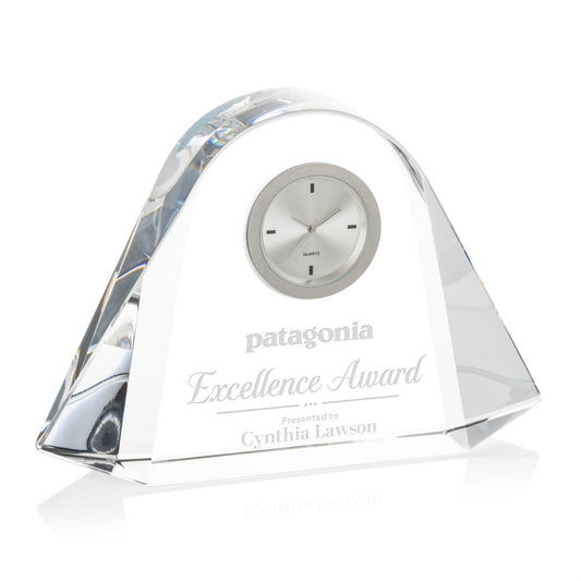 Everall Crystal Desk Clock – Luxury Executive Gift Crystal House - Crystal House