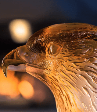 Falcon Head by Madelaine Van der Knoop 375ex Daum - Crystal House
