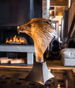 Falcon Head by Madelaine Van der Knoop 375ex Daum - Crystal House