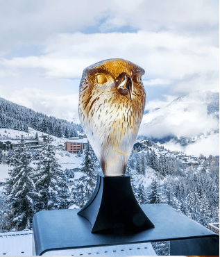 Falcon Head by Madelaine Van der Knoop 375ex Daum - Crystal House
