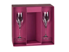 Gift Box, Set of 2 Flutes with Space Crystal House - Crystal House
