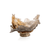 Glazed Brown Centerpiece Cavalcade Daum