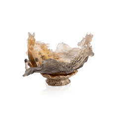 Glazed Brown Centerpiece Cavalcade Daum