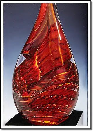 Glowing Ember Sculpture - 2058 Monarch Custom Glass