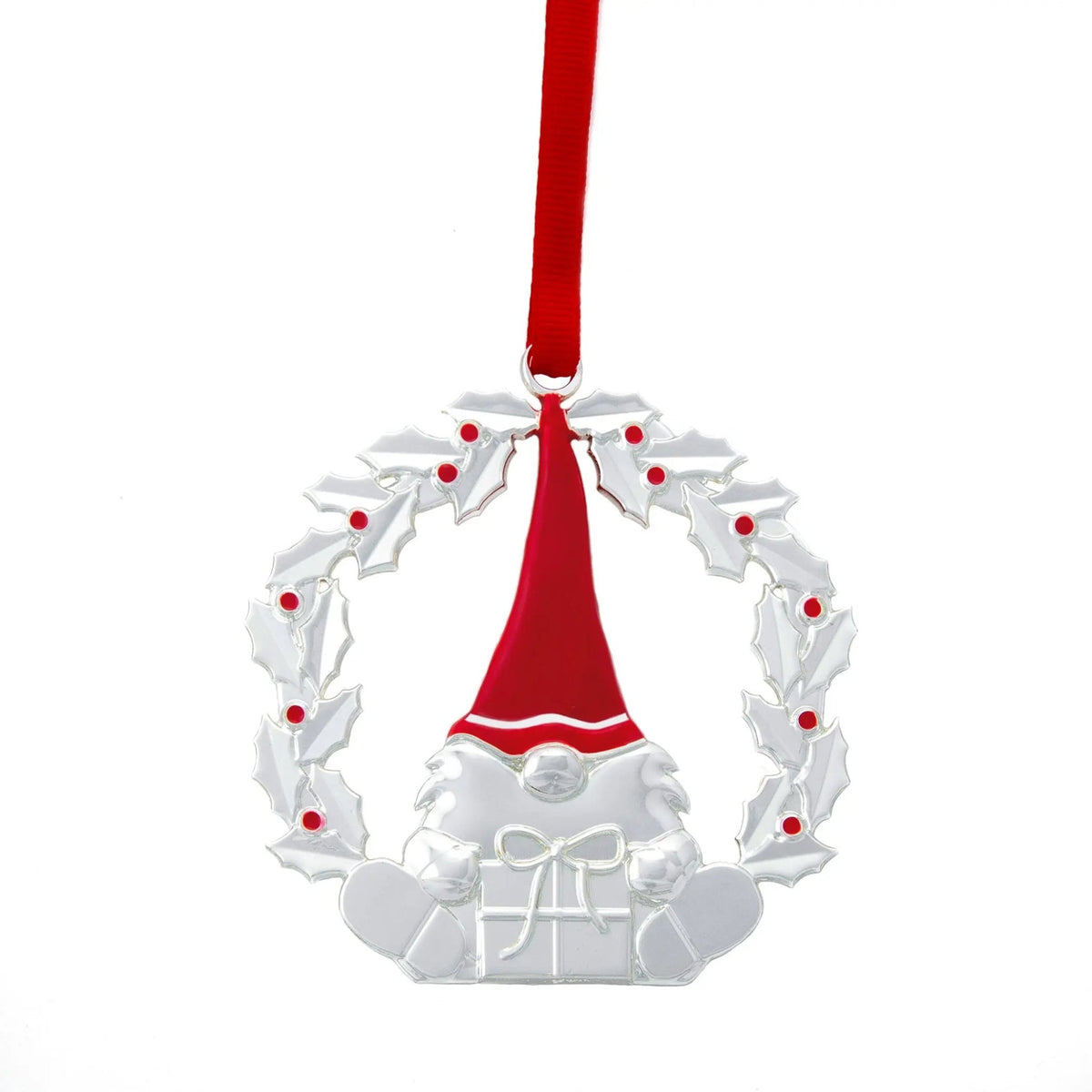 Gnome Wreath Ornament Nambé