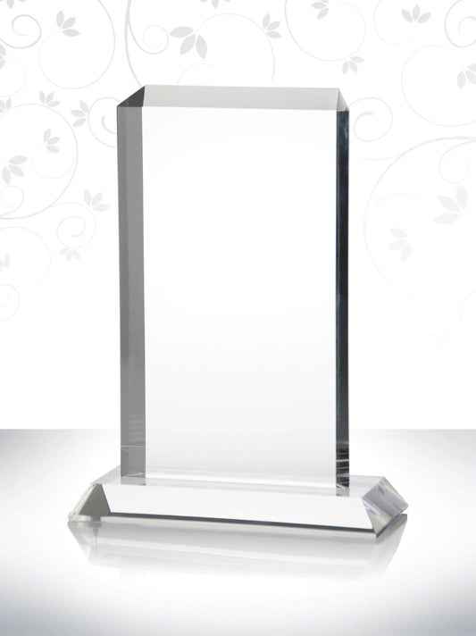 Hero Tall Rectangle Award Crystal House - RM
