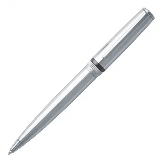 HUGO BOSS Ballpoint Pen Gear Metal Chrome (Dual Branding) Crystal House Promo