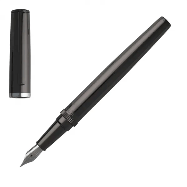 HUGO BOSS Ballpoint Pen Gear Metal Chrome (Dual Branding) Crystal House Promo