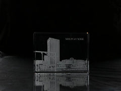I Love Milwaukee Skyline Paperweight Crystal House