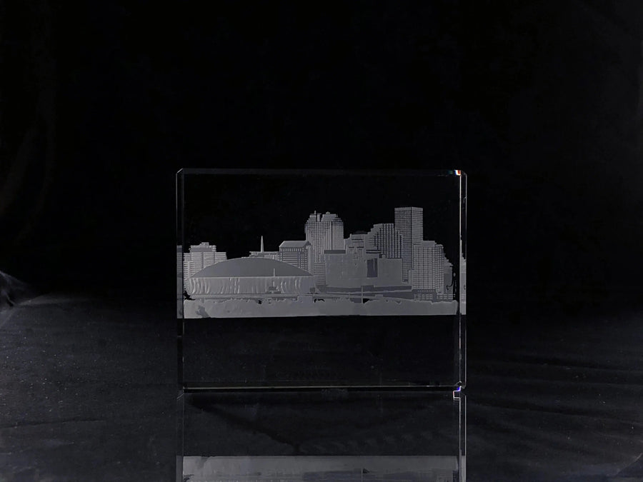 I Love New Orleans Skyline Paperweight Crystal House