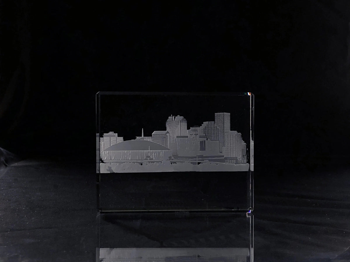 I Love New Orleans Skyline Paperweight Crystal House