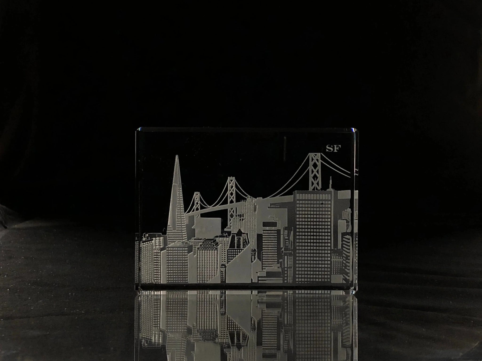 I Love San Francisco Skyline Paperweight Crystal House