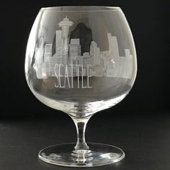 I Love Seattle Brandy Snifter