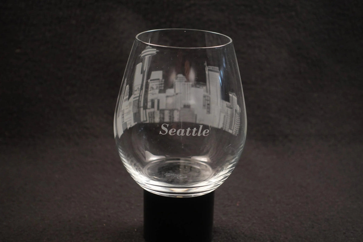 I Love Seattle Stemless Wine Glass Crystal House