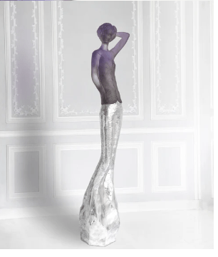 Inès in Grey, Purple & Silver by Jean - Philippe Richard 75 ex Daum - Crystal House