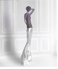 Inès in Grey, Purple & Silver by Jean - Philippe Richard 75 ex Daum - Crystal House