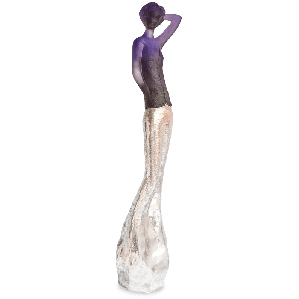 Inès in Grey, Purple & Silver by Jean-Philippe Richard 75 ex Daum