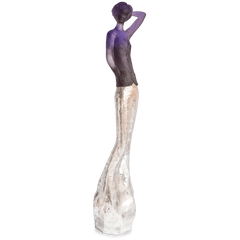 Inès in Grey, Purple & Silver by Jean-Philippe Richard 75 ex Daum