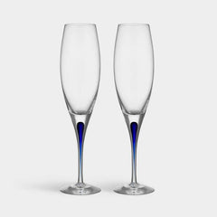 Intermezzo Blue Champagne pair Orrefors - Crystal House