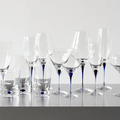 Intermezzo Blue Champagne pair Orrefors - Crystal House