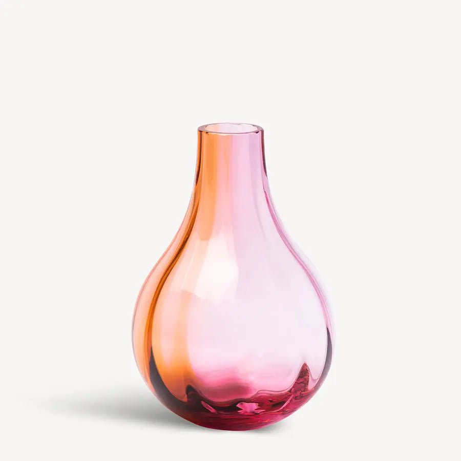 Iris Vase Pink/Amber Kosta Boda