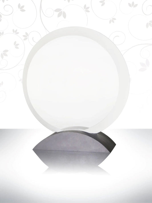 Job Well Done Crystal Circle Award with Aluminum Base Crystal House - RM