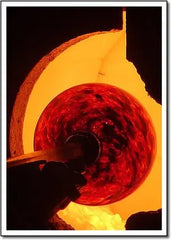 Kilauea Flame Tear drop - 1903 Monarch Custom Glass