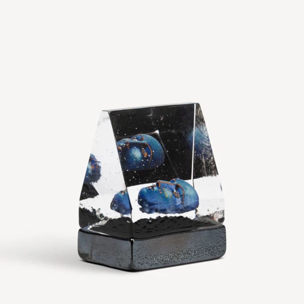 Kosta Boda Blue Glass House Sculpture Decor Kosta Boda - Crystal House