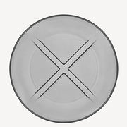 Kosta Boda Bruk Gray Salad Plate Glass Scandinavian Modern Dish Kosta Boda - Crystal House