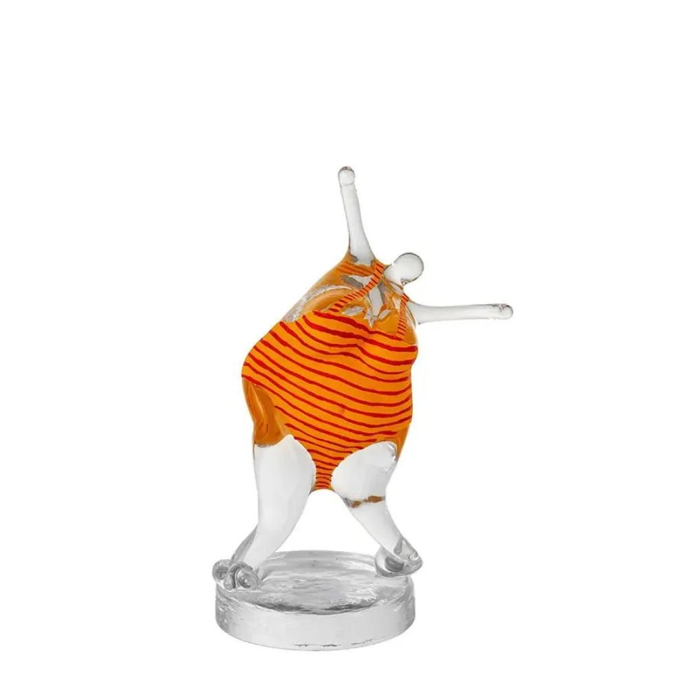 Kosta Boda Happiness Glass Sculpture Handcrafted Swedish Art Figurine Kosta Boda - Crystal House