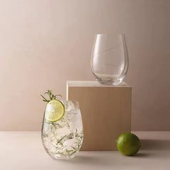 Kosta Boda Line Stemless Wine/Tumbler Set of 2 – Luxury Crystal Kosta Boda - Crystal House