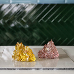 The Rock Votive Pink Kosta Boda