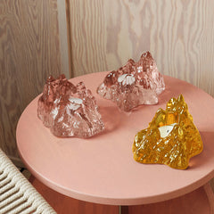 The Rock Votive Pink Kosta Boda