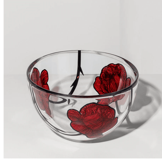 Kosta Boda Tattoo Hand - Painted Glass Bowl Swedish Art Collectible Kosta Boda - Crystal House
