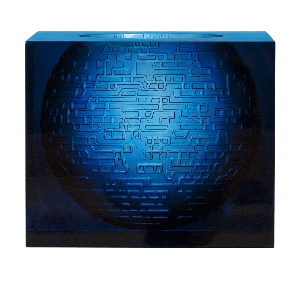 Kumara Vase in Blue by Jean-Marie Massaud 25 ex Daum