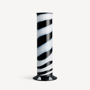 Lab Cylinder Vase Black/White Kosta Boda - Crystal House