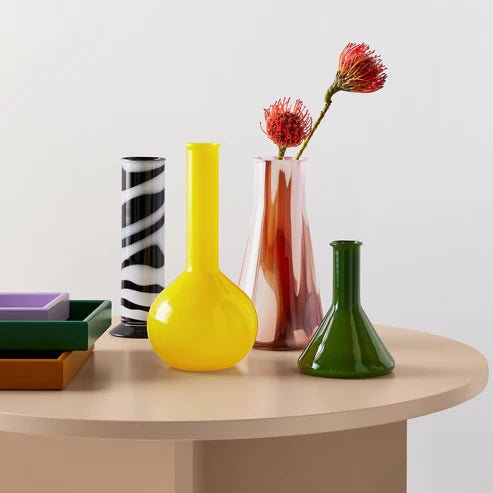 Lab Round Flask Vase Yellow Kosta Boda - Crystal House